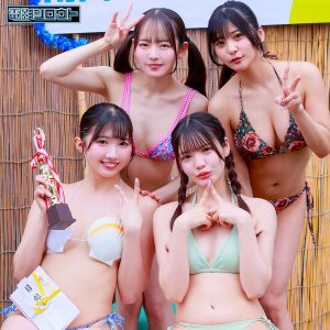 deas084ひかり＆める＆にとり＆めいさ｜水着美女×中出し逆５P